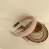 Diadema de cachemira vintage Maillard para mujer otoño e invierno diadema de esponja para el cabello diadema parte superior alta del cráneo lavado de cara antideslizante presión horquilla tocado