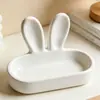 Estante de Almacenamiento para Gafas con Forma de Oreja de Conejo Organizador de Escritorio Simple Caja de Almacenamiento de Dibujos Animados Estante Creativo Negro