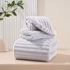 Toalla Absorbente de Rayas de Caramelo Toalla de Baño para el Hogar Toalla Suave Set de Gorro para Secar el Cabello Toalla para Salón de Belleza Se Puede Personalizar