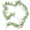 Decoración de Pared de Arco de Boda con Plantas Verdes Artificiales de Mimbre Hoja de Eucalipto Hoja de Dinero Eucalipto Enredadera Transfronteriza de Amazon