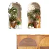 Estilo Simples Vaso de Planta Tropical Adesivos de Parede Decoração de Fundo para Quarto Sala de Estar Estudo Adesivos Autoadesivos Atacado em Estoque