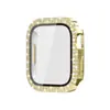 Fábrica Adequada para Apple Watchs9 Capa Protetora Apple 789 Diamante de Duas Fileiras Película de PC Temperado Capa de Relógio Integrada