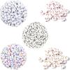 100/Paquete 4*7mm juego blanco cuentas acrílicas alfabeto DIY aretes hechos a mano Joyería collar accesorios de joyería