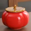 Bote de Té de Cerámica de Caqui, Bote de Que Todo Salga Bien, Bote para Dulces de Boda, Venta al por Mayor de Pequeños Regalos de Boda