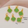 Accesorios de bricolaje con retención de color de aleación de aceite de oro antiguo, colgante Xiangyun de la bestia del año, pulsera, collar, tocado, accesorios