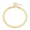 EManco tobillera transfronteriza para hombre y mujer, tobillera de cadena de serpiente plana chapada en oro, cadena para el pie de acero inoxidable, tobillera de acero de titanio de oro de 14 quilates, venta al por mayor