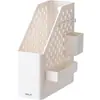 Caja de almacenamiento de libros de escritorio, soporte para libros de tablero perforado, organizador de escritorio para estudiantes, caja de almacenamiento de archivos, organizador de estación de trabajo, estante de almacenamiento
