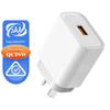 Carregador Sem Fio para Celular Padrão Australiano SAA 18W Argentina 5V9V12V Adaptador Cabeça de Carregamento Qualcomm QC3.0