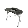 Set de mesa para uñas con patrón de aspiradora multifuncional mesa para uñas negra plegable centro comercial salón de uñas mesa para uñas