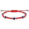 Pulsera Roja Ajustable de Origen Transfronterizo Ojo Azul Mano de Fátima Mano Hamza Pulsera de Amistad Turca
