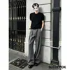 Calça Casual de Alta Qualidade com Caimento Liso, Cor Sólida, Outono 2026, Calça Social Reta Alongadora de Pernas Masculina, Retro Japonês, Tendência