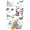 Artículos Populares Transfronterizos con Alto Atractivo Estético, Estilo Europeo y Americano Halloween Maquillaje Personalizado de Payaso Oscuro Pegatinas Faciales y Pegatinas de Tatuaje