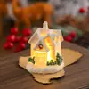 Transfronterizo Nuevo Creativo de Navidad Casa Pequeña Blanca de Resina Suministros para Decoración de Ventanas Regalos de Navidad para Niños