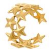 Europa y Estados Unidos joyería transfronteriza ins de alta gama exagerada anillo de acero inoxidable femenino flor amor estrella de mar anillo abierto accesorios