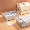 Caja de almacenamiento de ropa interior con tapa, organizador de plástico para ropa interior y calcetines de armario, caja organizadora dividida para sujetadores y calcetines del hogar