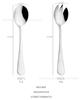 1010 Cuchara para Ensalada de Acero Inoxidable Engrosada Tenedor para Ensalada Cuchara de Un Solo Uso para Ensalada de Frutas Cuchara para Ensalada Cuchara para Ensalada Tenedor para Ensalada