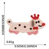Dibujo Animado Autoadhesivo Mini Lindo Perrito DIY Accesorios de Ropa Decoración Funda de Teléfono Taza de Agua Parche Parche de Tela Bordado