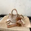 2026 Nova Moda Coreana Bolsa Mini Pequena Feminina de Um Ombro com Laço de Pérola e Bolinhas Simples Tendência