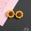 Pequena margarida girassol girassol resina acessórios cola creme diy charms Crocs adesivos de geladeira acessórios de cabelo decorações
