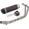 Tubo de escape modificado para motocicleta, extremo frontal, garganta trasera para Kawasaki Z400 NINJA400 Ninja 400