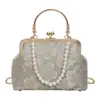 Bolso Pequeño de Mano de Alta Gama Transfronterizo Hanfu Qipao para Mujer, Bolso de Banquete Versátil Retro, Bolso Cruzado Popular de Hombro Único para Damas