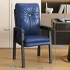 Silla Especial para Personas con Sobrepeso Silla de Mahjong Chino Silla de Metal Completamente Ensamblada Respaldo de Cuero PU Cómoda para Sentarse Largo Silla Esencial para Casas de Té