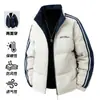 Chaqueta de Algodón Reversible para Hombre 2025 Invierno Engrosada Cálida Chaqueta de Algodón Cuello Alto Chaqueta de Invierno Cortavientos Chaqueta de Algodón para Hombre
