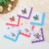 Pañuelo de Algodón Puro para Mujer de 28 cm, Pañuelo Estampado de Algodón Grueso Clásico Antiguo, Pañuelo Absorbente de Algodón para Secar el Sudor, Pañuelo Cuadrado
