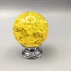 Manija Pequeña de Cristal con Grietas de Hielo de Color Quemado de Lujo Ligero Transfronteriza para Cajón y Puertas de Gabinete, Agujero Único, Venta Directa del Fabricante