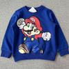 Comércio exterior japonês novo mario série terry roupas infantis pulôver em torno do pescoço camisola