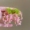 Pendientes de Hilo de Pescar con Borlas de Flor Dopamina de Verano para Mujer Pendientes Estilo Vacaciones de Verano en la Costa Pendientes de Atmósfera Dulce