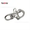 Venta Directa de Fábrica grillete de resorte giratorio tipo anillo de acero inoxidable grillete de cierre rápido grillete de enganche rápido para colgar a mano gancho