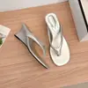 Lindas Sandálias de Dedo com Salto Anabela para Mulheres, Novo Estilo de Verão Estilo Fada Sandálias de Salto Alto para Férias para Uso ao Ar Livre
