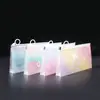 Bolsa de Lápis Impermeável PP Transparente Estudante Puxador Papelaria Lápis Bolsa de Lápis Plástico Desenho Animado Fofo Estéreo Alargada Bolsa de Lápis