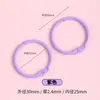 Accesorios de llavero de anillo de hierro de colores para colgantes de llavero hechos a mano con cuentas DIY, accesorios de anillo de metal semiacabados