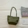 Bolsa Tote de Color Sólido Estilo Coreano Nuevo Verano 2026, Relajada y de Moda, Bolso de Hombro Sencillo, Bolso Cubo Casual