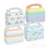 Dd080 Amazon Comercio Exterior Nubes Arcoíris después de la Lluvia Nubes Coloridas Propicias Rayas Caja de Regalo para Fiesta de Cumpleaños