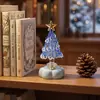 Vidro Esmaltado Zibo 8,5cm Árvore de Natal Colorida Escovada Ornamento Giratório Artesanato de Vidro Criativo Decoração de Carro