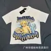 Marca Americana da Moda Tops de Verão para Casal Estampado com Strass Emoção Mista Camiseta de Manga Curta Ins