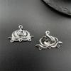 Accesorios de bricolaje de aleación de plata brillante, colgante de conexión porosa de tres agujeros para múltiples colgantes, pulsera de horquilla antigua, materiales de joyería con cuentas