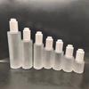 30ml transparente ombro plano líquido cilíndrico frasco de vidro óleo essencial branco imprensa conta-gotas bomba fosco sub-embalagem cosméticos