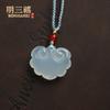 Pingente de fivela de ágata natural Buda Calcedônia Xiangyun Ruyi Lock Novo pingente de jade chinês Guanyin sem marca