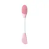 Pincel para Máscara Facial de Aplicar com Cerdas Macias que Não Caem, Pincel de Maquiagem Facial Dupla Face de Silicone Portátil para Viagem, Ferramentas de Beleza Atacado