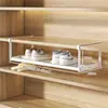Sapateira Retrátil, Armário de Sapatos Doméstico, Divisória em Camadas, Suporte de Sapatos, Cesta Suspensa, Rack de Armazenamento Fácil de Instalar, Organizador de Sapatos