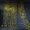 Decoración de sala de bodas, accesorios de boda, cortinas de hilo de lentejuelas, fondo de escenario de boda, arreglo de decoración de techo
