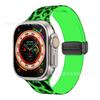 Para Apple Watch Pulseira de silicone impressa iwatch8Ultra transparente luminosa Apple pulseira dobrável magnética