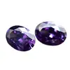 Yongjia Piedra Preciosa Rojo Púrpura Circonita Diamante Suelto Ovalado Cz Circonita Cúbica Joyería Incrustada con Circonita de Base Puntiaguda