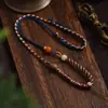 Corda de Colar Trançada Pura Feita à Mão de Xizang Cera de Abelha Marca Buda Pingente Thangka Cordão Corda de Pingente Ajustável