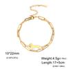 Pulsera de acero de titanio de corte en caliente para comercio exterior, tendencia personalizada, simple, con doble agujero, colgante de perro salchicha, pulsera de acero inoxidable