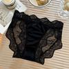 Comercio Exterior Transfronterizo Popular Fino Sexy Cintura Media Puro Deseo Sin Costuras Encaje Hueco Ropa Interior Encaje Bragas de Encaje con Abertura Alta